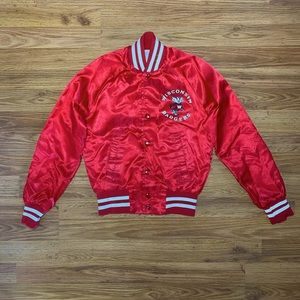 Vintage Wisconsin Badgers Chalk Line Satin Snap Jacket - Youth 10/12 - 80s/90s